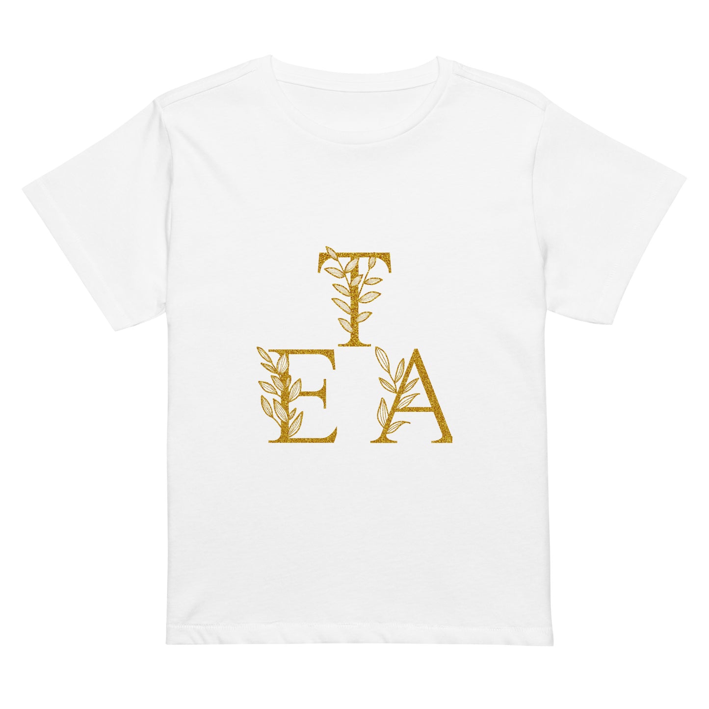 Tea Shirt: Gold Leaf Tea Pyramid (High Waist)