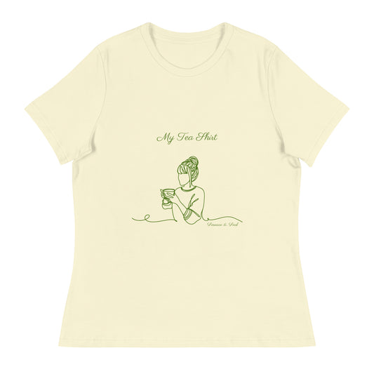 Tea Shirt: "My Tea Shirt" Lounging Lady (Relaxed Fit)