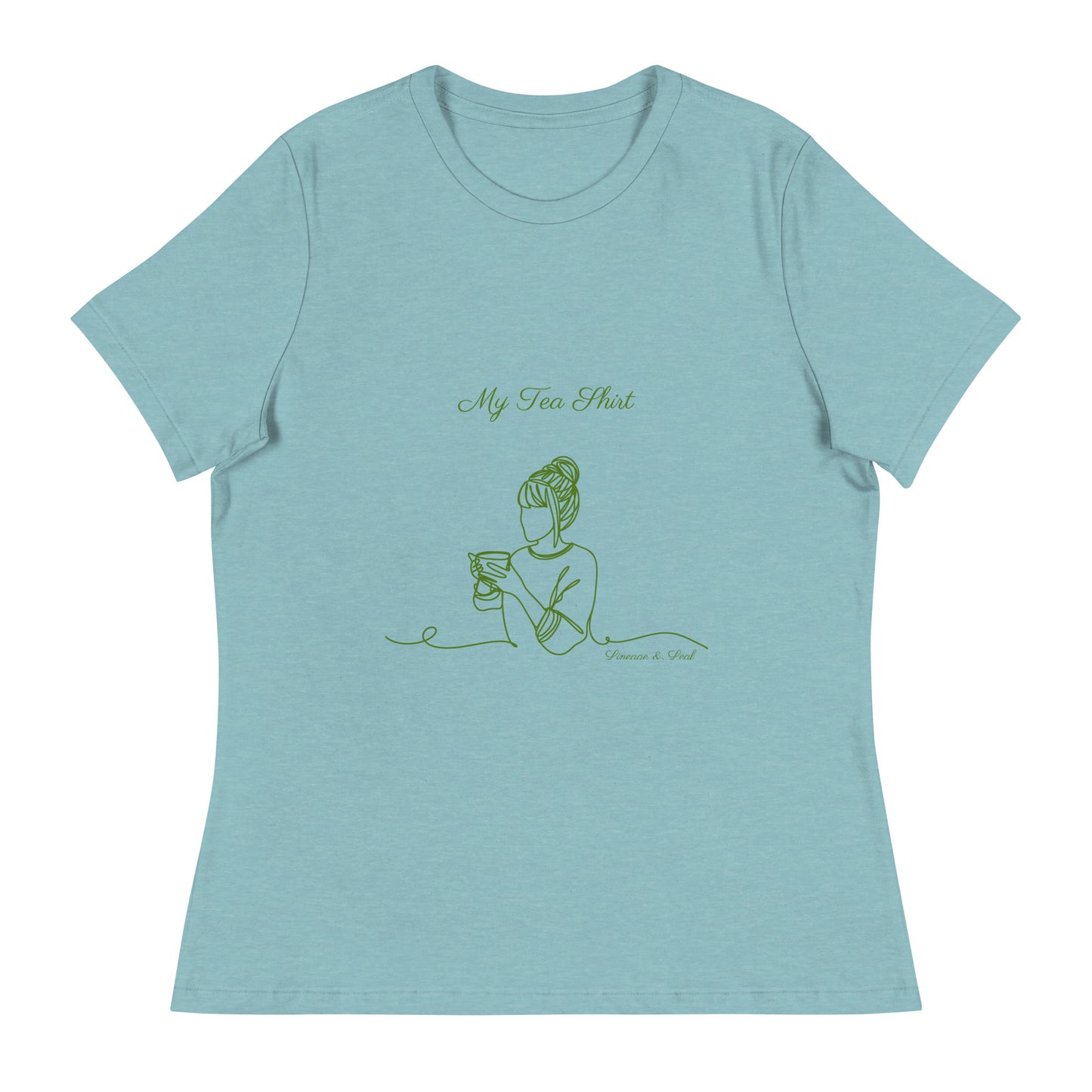 Tea Shirt: "My Tea Shirt" Lounging Lady (Relaxed Fit)