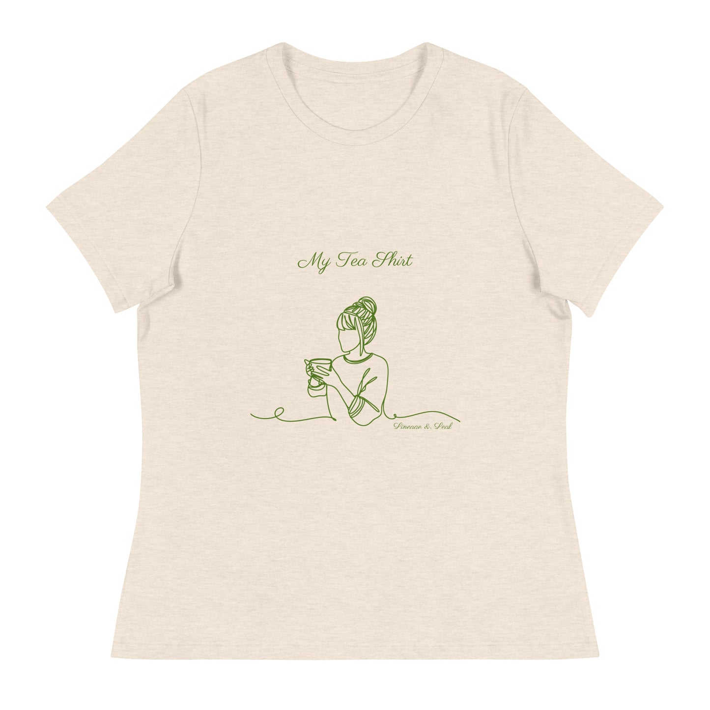 Tea Shirt: "My Tea Shirt" Lounging Lady (Relaxed Fit)