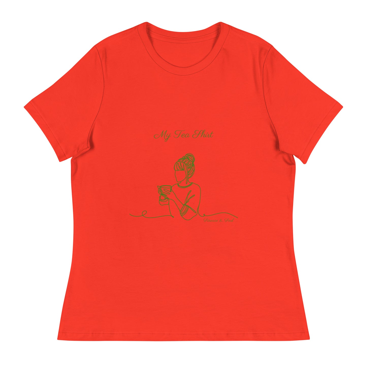 Tea Shirt: "My Tea Shirt" Lounging Lady (Relaxed Fit)