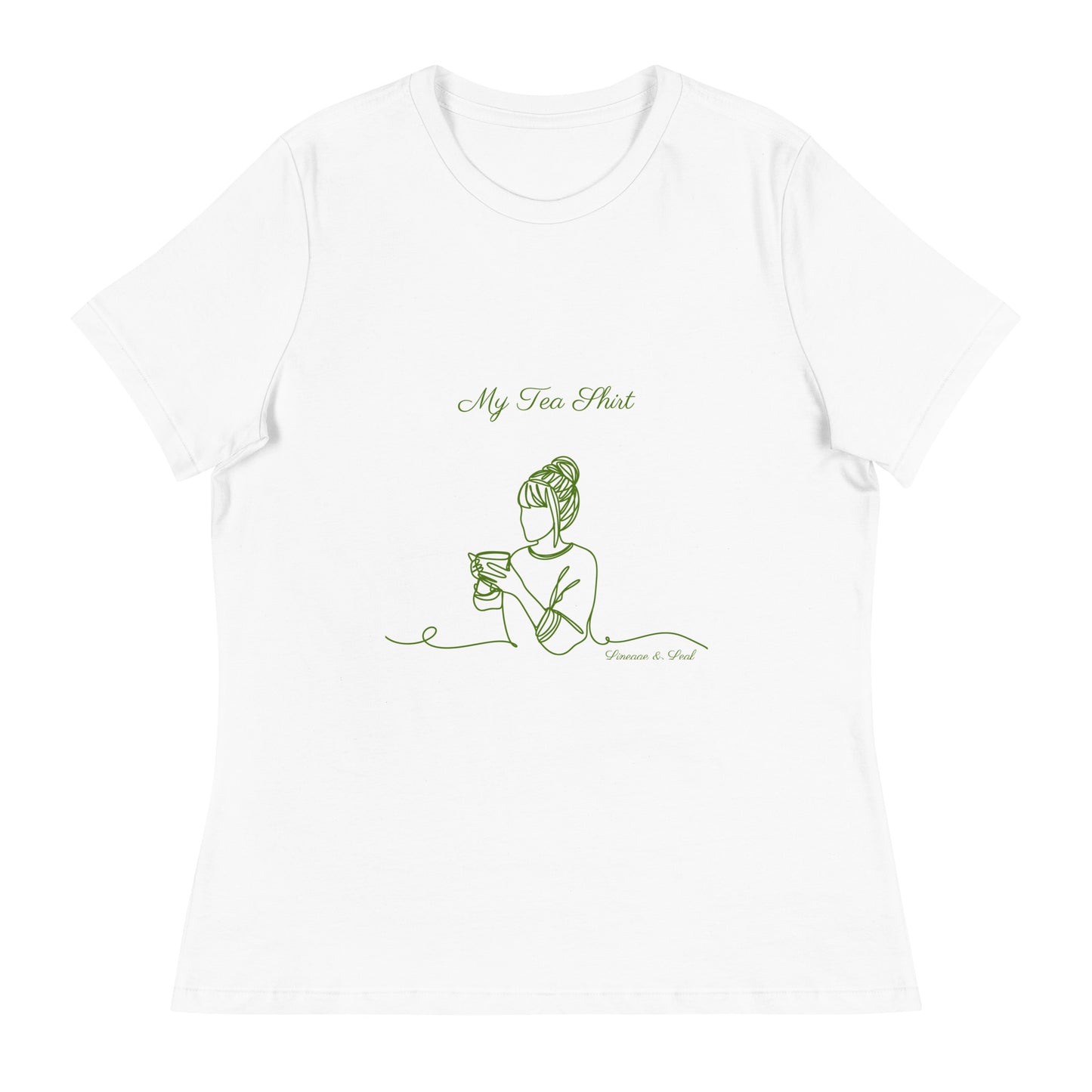 Tea Shirt: "My Tea Shirt" Lounging Lady (Relaxed Fit)