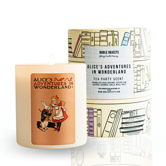 "Alice Adventures In Wonderland":  The Tea Party scented book candle
